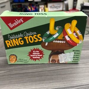 Wembley Inflatable Gridiron Ring Toss Football headpiece with score rings new